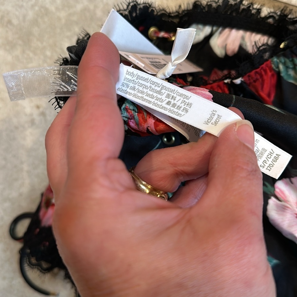 NWT! Victoria’s Secret Atelier Floral Satin High Rise Lace Up Panty S H… - Picture 7 of 7